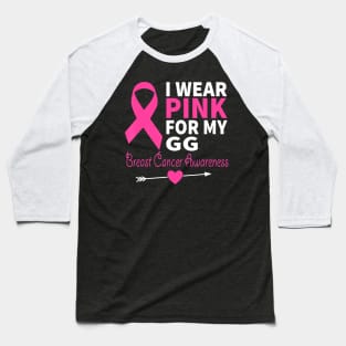I Wear Pink For My GG Ribbon Family Love Baseball T-Shirt